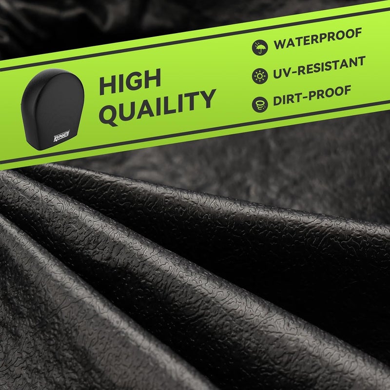 RVMATE RV Tire Covers, Wheel Cover (4 Pack) Fits 36"-39" Diameter Tires, Waterproof Anti-UV Black Tire Covers RV Accessories for Truck/Trailer/Car - Image 3